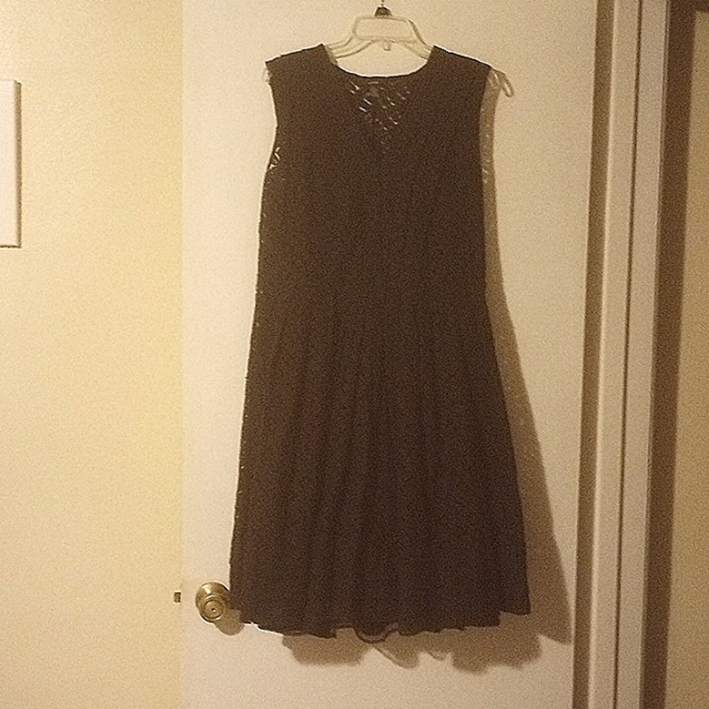 Alfanie Black Mid-length Lace Dress Size Large